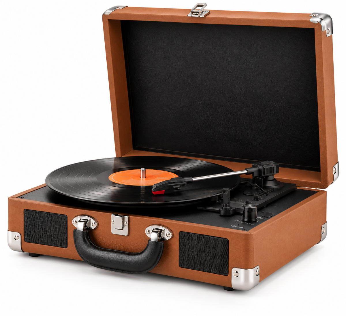Platine Vinyle Vintage en Bois