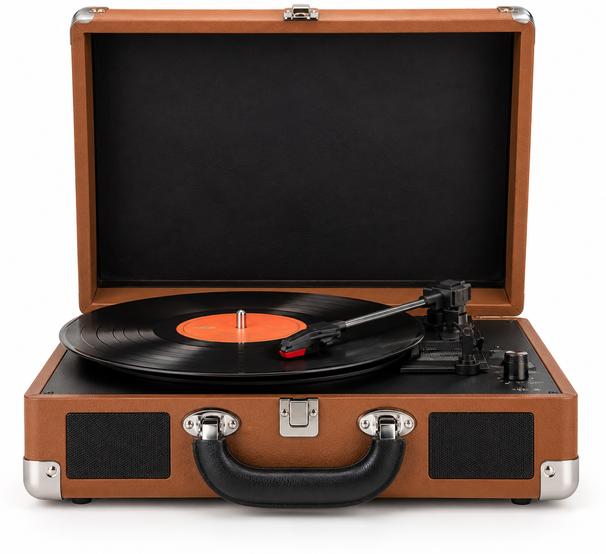 Platine Vinyle Vintage en Bois