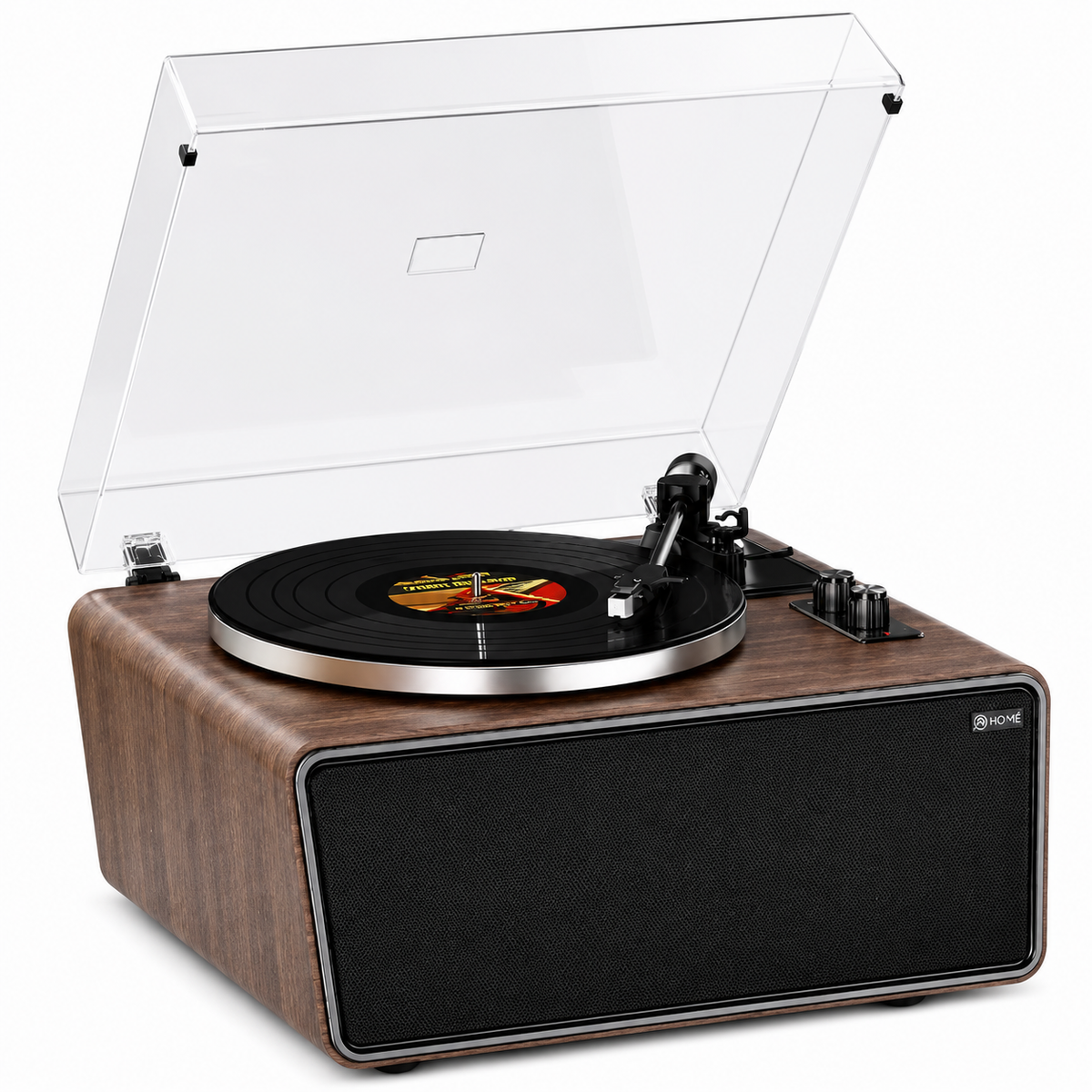 Tourne-Disque Vintage en Bois