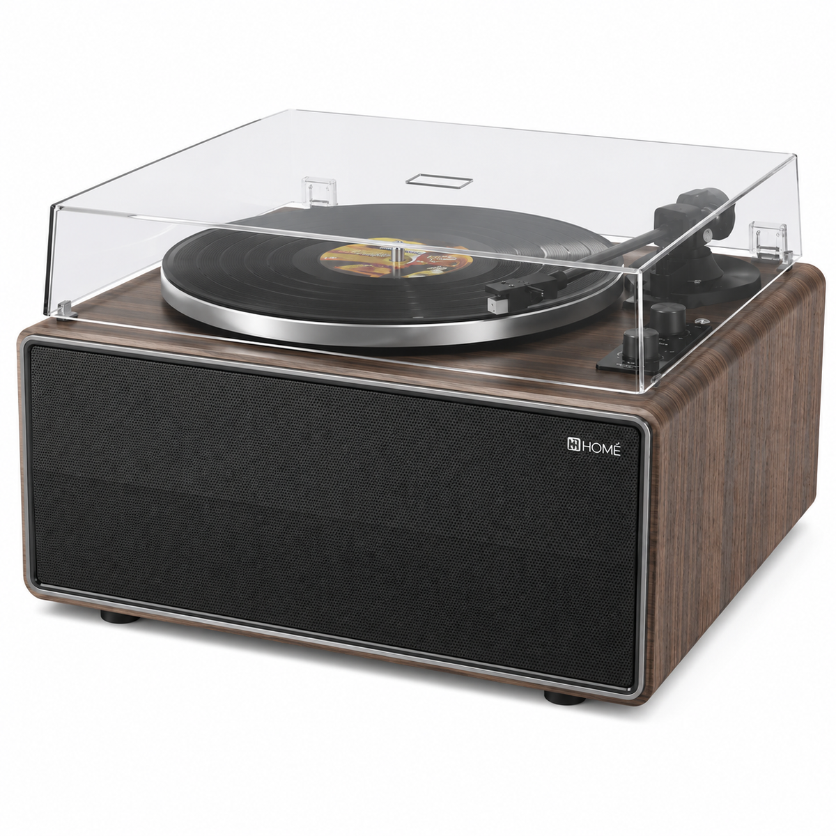 Tourne-Disque Vintage en Bois