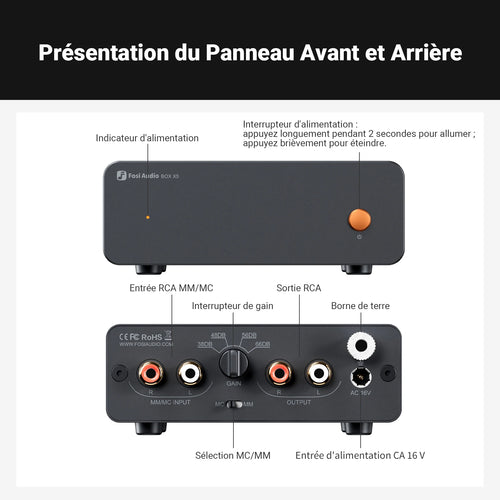 Fosi Audio BOX X5 – vue de face