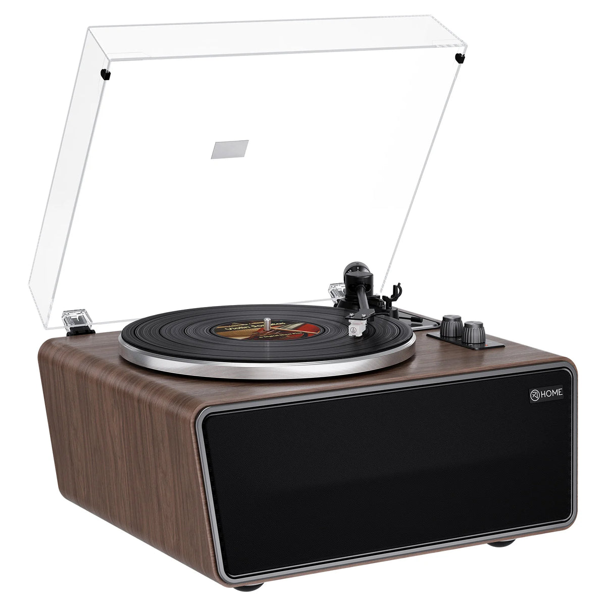 Tourne-disque XJ-HOME H01, coloris noyer classique