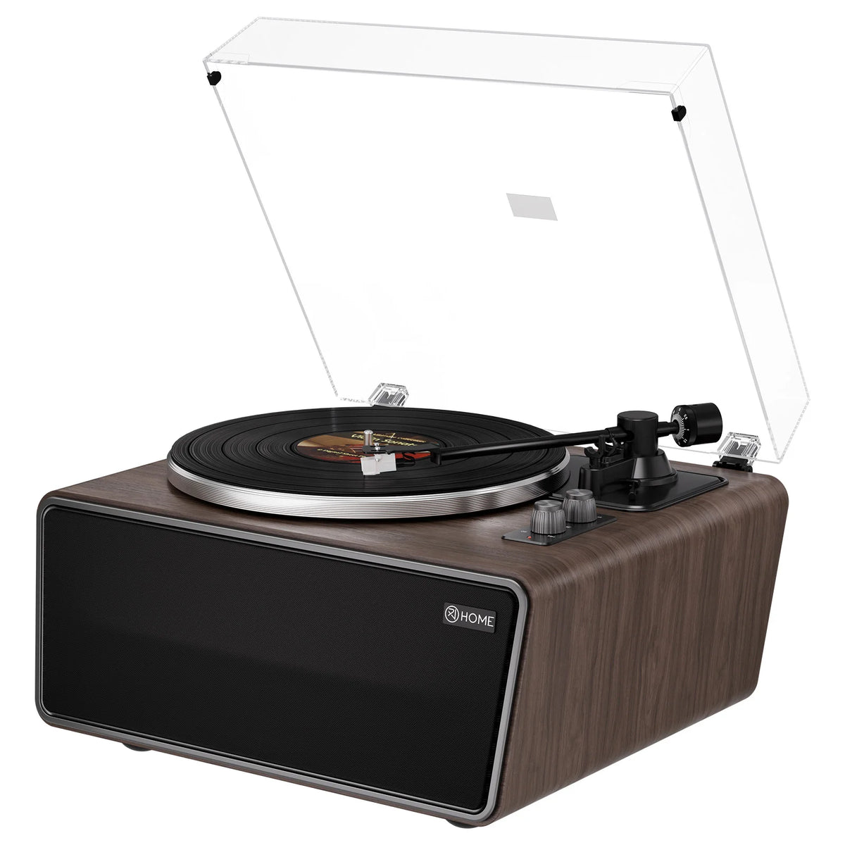 Tourne-disque XJ-HOME H01, coloris noyer noble