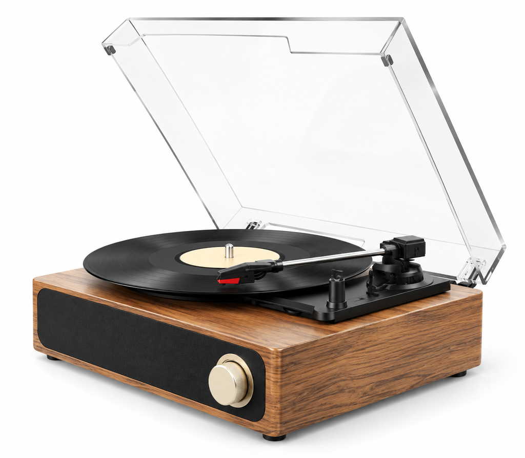 MAIO A4 – Platine vinyle à courroie avec haut-parleur intégré, 3 vitesses